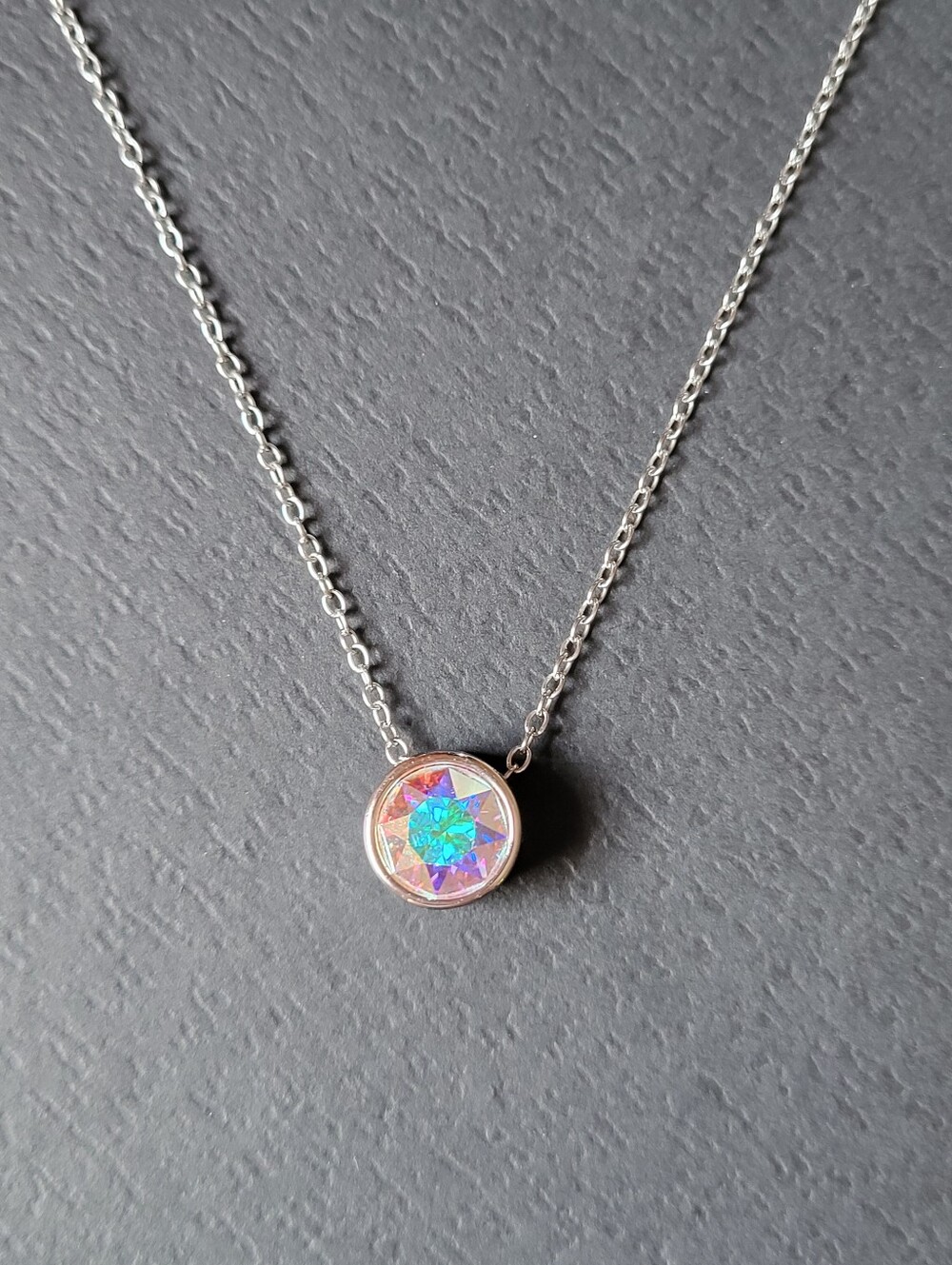 Touchstone Crystal by Swarovski Crystal Aurore Boreale Ice Necklace 1239N